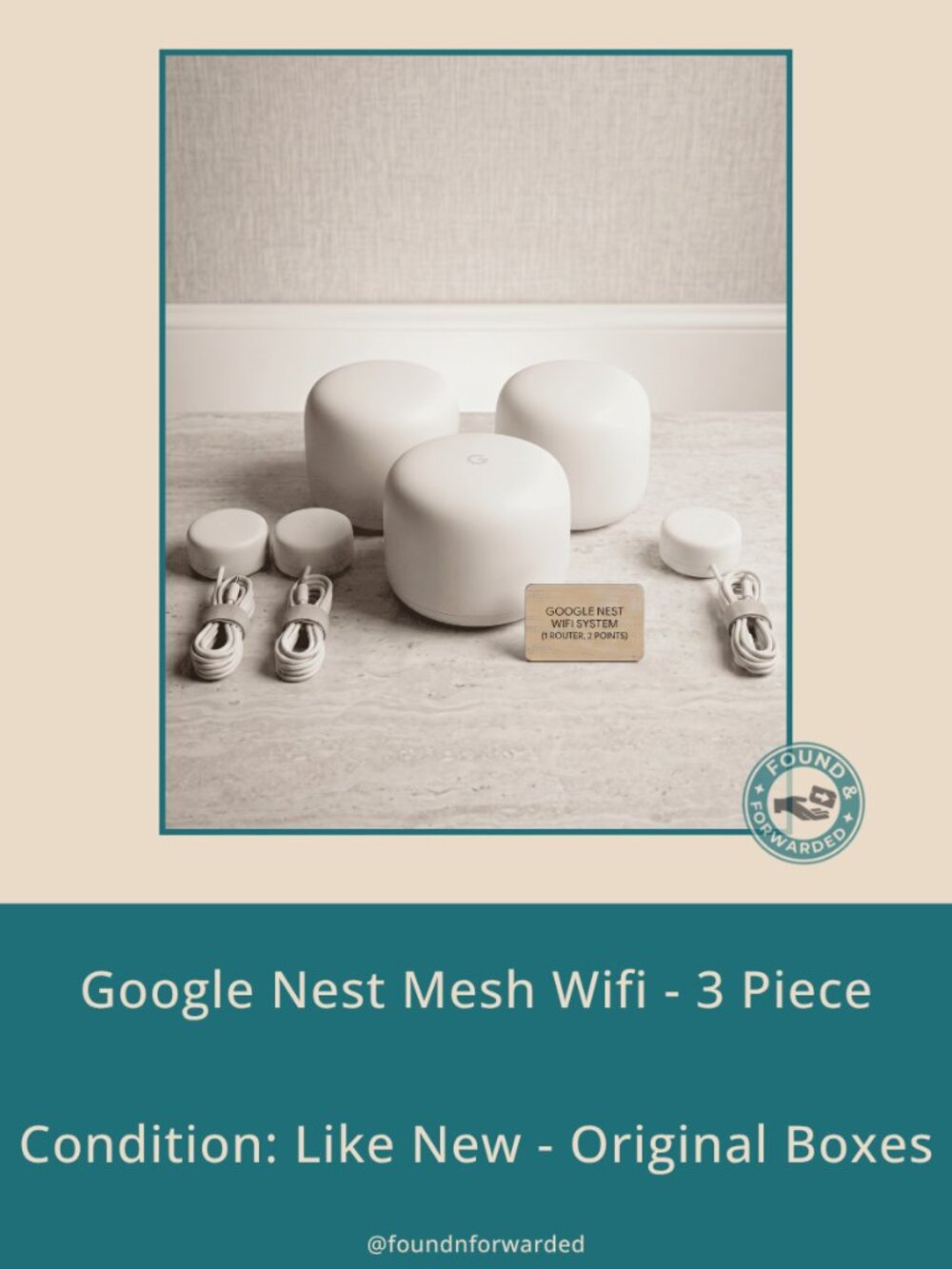 Google Nest Wifi Mesh System 3 Pack 1 Router 2 Points AC2200